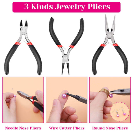 Shynek Jewelry Making Supplies Kits for Adults with Jewelry Making Tools, Earring Charms, Wires, Findings and Helping Hands for Jewelry Making and Repair shynek