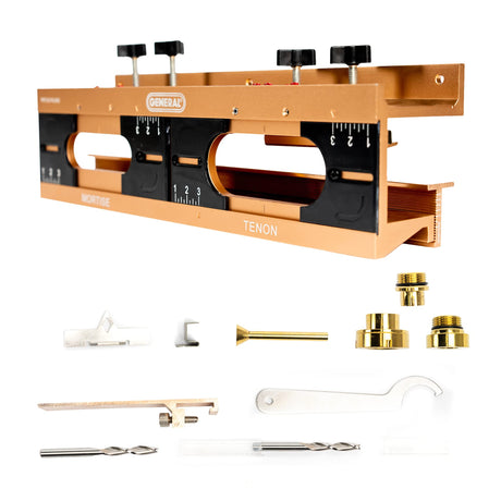 General Tools Mortise and Tenon Jig - Drill Template Set with Hollow Chisel Bit Attachment General Tools