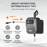 Giraffe Tools Grandfalls Pressure Washer G20 Pro, 2400 PSI 2.0 GPM, Wall Mounted Power Washer with 65FT Hose Reel, 4 Nozzles for Floor/Cars/Fences/Patios, Dark Silver Giraffe Tools