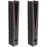 2 Pieces 12 Inch Jumbo Clothespin Wooden Clothespin Towel Holder Giant Wooden Clothes Pins Large Wooden Clothes Clips with Spring (Dark Color) Blulu