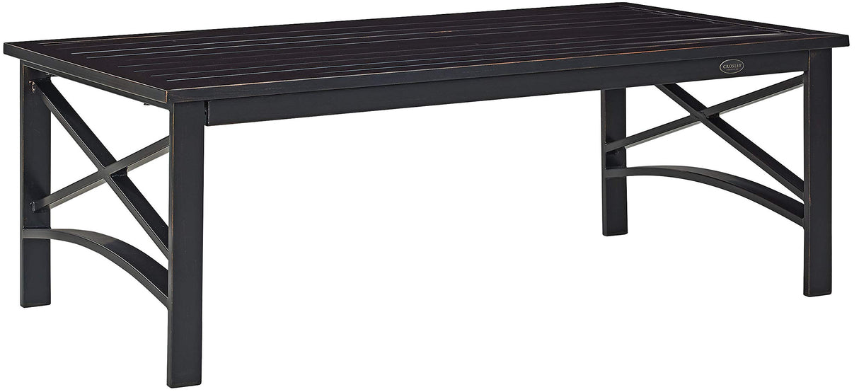 Crosley Furniture Kaplan Weather Resistant Metal Outdoor Coffee Table for Patio, Deck, Porch, Oiled Bronze Crosley Furniture
