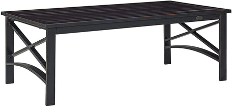 Crosley Furniture Kaplan Weather Resistant Metal Outdoor Coffee Table for Patio, Deck, Porch, Oiled Bronze Crosley Furniture