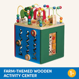 Battat - Activity Cube With Farm Theme - Educational Wooden Toys For Toddlers And Kids - 1 Year + Battat