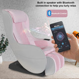PayLessHere Zero Gravity Full Body Electric Shiatsu Massage Chair Recliner with Massaging Rollers Air Pressure Massage L-Track Stretch Wireless Bluetooth Speaker USB Charger PS4, Pink PayLessHere
