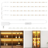 WOBANE LED Shelf Light, LED Closet Light Kit, 4PCS 20inch Pre-Cut Strip Bars, Designed for Shelves,Display Case, Bookshelf, in Cabinet Lighting, 2700K Warm White WOBANE