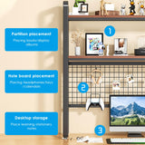 MiaJJooLi Stylish 2-Tier Wood Desktop Bookshelf Organiser for Home and Office MiaJJooLi