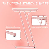 Homall Pink L Shaped Gaming Desk Computer Corner PC Desk Table with Large Monitor Stand for Home Office Studying Writing Workstation, Gift for Girls and Women (Pink, 47 Inch) Homall