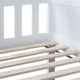 Bellemave Solid Wood Triple Bunk Bed for 3 Kids,Twin Over Twin Over Twin Triple Bunk Bed with Two Built-in Ladders,Detachable,White Bellemave