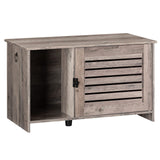 HOOBRO Cat Litter Box Enclosure, Hidden Cat Litter Box Furniture with Louvered Door, Spacious Hidden Cat Washroom with Divider, Cat Furniture Cabinet, 31.5" L x 17.7" W x 18.1" H, Greige BG07MW01 HOOBRO