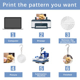 20 Pcs Sublimation Wind Spinner Blanks 3 Inch Bulk Aluminum Metal Ornaments Sublimation Blanks Products Heat Transfer Outdoor Garden Christmas Trees Decoration Sublimation Blank Wind Spinners LaiHiulaan