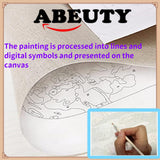 ABEUTY DIY Paint by Numbers for Adults Beginner,Pink Cherry Blossom 16x20 inch Acrylic Painting Number Kits on Canvas (No Frame) ABEUTY