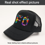 OKBA 5 PCS Sublimation Blank Baseball Cap Polyester Mesh Black Trucker Hat Adult OKBA