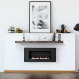 Floating Mantel Shelf, Mantle, Mantel Shelf, Wood Mantle, Fireplace Shelves, Floating Mantels, Mantal, for Wall, Over Fire Place, Chimney, Real Wooden Beam, Rustic Grey, 66 Inch, 75 lb Capacity Houseables