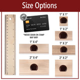 Personalized Rubber Hand Stamp, Wood Handle with Custom Logo | Multiple Size Options Available | Upload Your Own Logo (1"x1") 904 Custom