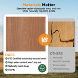 Modern Shade Tranquil Grove Wood Gazebo 12' x 16', Permanent Grill Gazebo with Galvanized Steel Hardtop Roof, Cedar Framed Wooden Pavilion for Garden, Backyard Modern Shade Outdoor Living Spaces