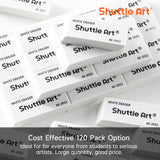 Shuttle Art White Erasers, 120 Pack Erasers Bulk, Smudge Resistant Eraser for Pencils, School Supplies for Kids, Students, Teachers, Office Shuttle Art