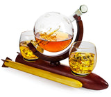 Rocket Wine & Whiskey Decanter Set, Rocket Decanter, Solar System Planets Globe Decanter, Limited Edition, Descriptive Planets Rotating Around Sun, Personal Glass planetarium, Space Lovers Gift! The Wine Savant
