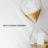 EaseLife 32in x 84in Sliding Barn Door with 5.5FT Barn Door Hardware Track Kit Included,Solid LVL Wood Slab Covered with Water-Proof & Scratch-Resistant PVC Surface,DIY Assembly,Easy Install,White EaseLife