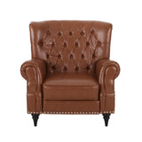 Christopher Knight Home Sunapee Tufted Recliner - Faux Leather - Cognac Brown/Espresso Christopher Knight Home