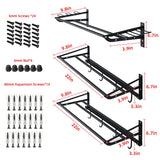 FelRelWel Garage Sports Equipment Storage Rack with Separate Shelf, Ball Rack, Sport Equipment Organizer withHooks for Badminton Racket, Basketball Rack for Basketball Football Rugby FelRelWel