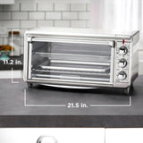 BLACK+DECKER Crisp 'N Bake Air Fry Toaster Oven, 8-Slice, 5 Cooking Functions, 60 Minute Timer, Stainless Steel BLACK+DECKER