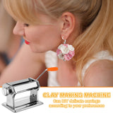 Huquary 2751 Pcs Polymer Clay Cutters for Earrings Making Polymer Clay Press Machine Jewelry Accessories Modeling Clay Sculpting Tools Clay Roller Acrylic Sheet Clay Earring Making Kit for DIY Huquary