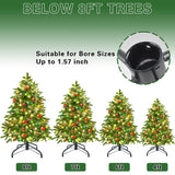 Finphoon Metal Christmas Tree Stand, Foldable Xmas Tree Base for 4-8 Ft Artificial Trees, 15.7 Inch Replacement Christmas Tree Stand Bracket Fits 0.5-1.57 Inch Poles,Dark Green Finphoon