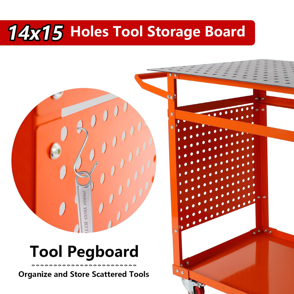 Welding Table Welding Cart 32''×24'',1200lbs Load Capacity Industrial Workbench with 5/8'' Holes Fixture Table with Wheels SGOLAN