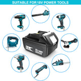 Worthmah 2 Packs 6.0Ah 18 Volt Replacement Battery Replacement for MAK Original 18V Battery with LED Indicator BL1815 BL1860 BL1830, Perfection Compatible with Original 18V Cordless Power Tools Worthmah