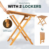 Idzo FSC Acacia Wooden Folding Table, Heavy Duty 270lbs Capacity, Rustic Garden, Backyard, Porch, Patio, Easy Assembly, Large Size, Legolas - Elegant Design IDZO