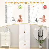 PPorfamilia 70" Wardrobe Closet with 2 Doors and 2 Drawers, Clothing Storage Cabinets with Hanging Rod, Modern Wooden Armoire Wardrobe Closet with Gold Handles for Bedroom Armoires Laundry PPorfamilia