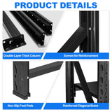 JBLCC 6400LBS Garage Shelving Heavy Duty 59" W Storage Shelves 4-Tier Adjustable Metal Steel Shelving Unit for Industrial, Commercial Basement, Pantry, Warehouse, 59'' W x 59''H x 24'' D JBLCC