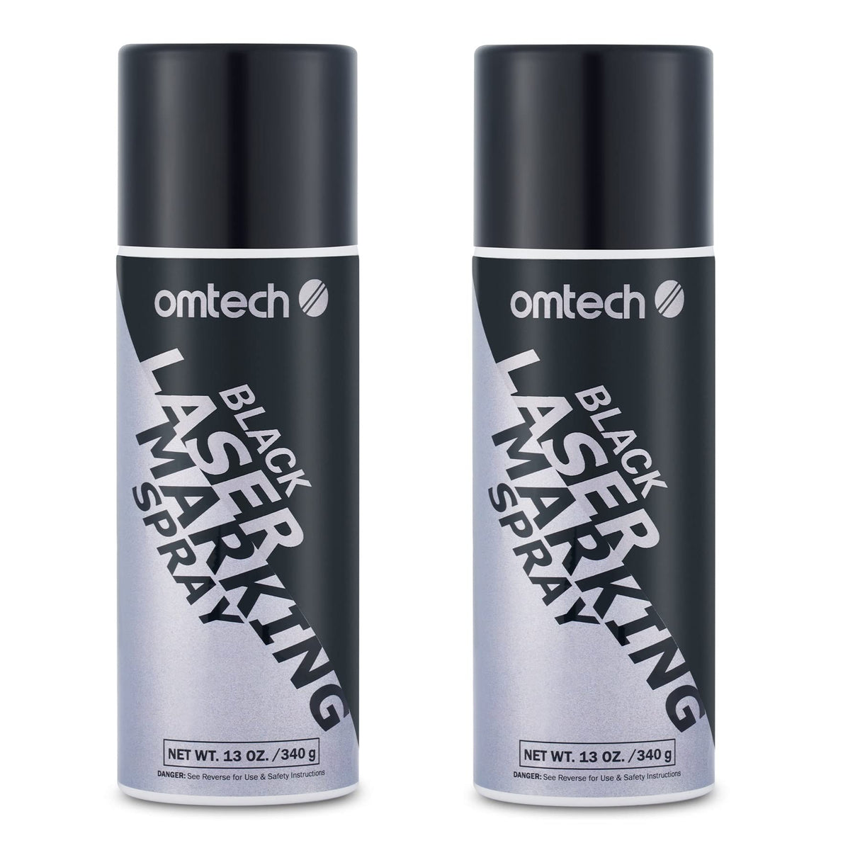 OMTech Laser Marking Spray, Metal Laser Marking Fluid for CO2 Laser Engravers, 2 13oz Aerosol High Contrast Spray for Black Laser Engraving Metal, Laser Ink Agent for Aluminum Stainless Steel Brass OMTech
