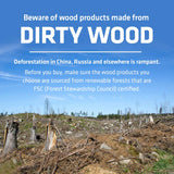 Disposable Wooden Cutlery Set - 100% Home Compostable - 100 Mix - (40 Forks, 40 Spoons and 20 Knives) 6.5", Bamboo Utensils Alternative, Eco-Friendly, Organic, Sustainable and Carbon Neutral Certified WOODABLE