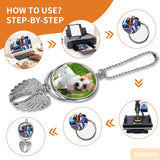 MGBISYI Sublimation Keychain Blanks,Sublimation Pendant Blanks,Angel Wings Ornament for Printing Pendant Jewelry Making, Gifts for Women (12 Sets) MGBISYI