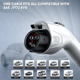 EV101 Portable EV Charger Level 1+2, 8/10/13/16 Amp Adjustable Electric Car Charger, 110V-240V 3.5KW 20 ft Plug-in Hybrid EV Charger GODIAG