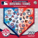 MLB Home Plate Shaped 500pc Puzzle Masterpiece Records