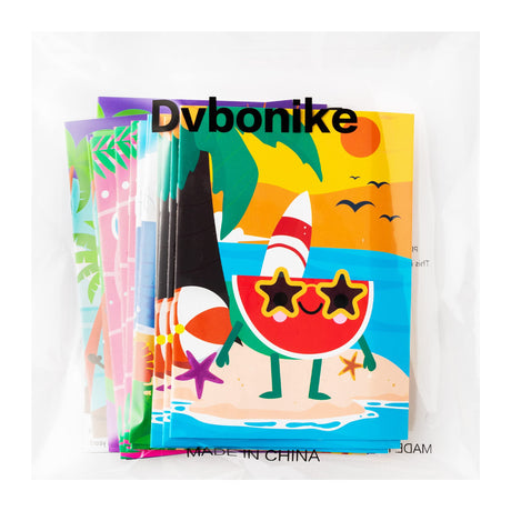 Dvbonike 24Pcs Watermelon Coloring Books Summer Themed DIY Color-in Pages with Seaside Beach Sunglasses Drawing Party Favors Gifts Home School Classroom Game Art Activity Supplies for Kids Age 4-8 Dvbonike