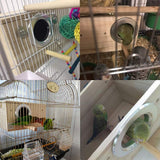 YJJKJ Wood Parakeet Nest Box Pet Bird House Parrot Breeding Mating Box Bird Cage Box for Lovebirds Cockatiel Parrotlets Budgerigar Parakeet (L) YJJKJ