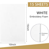 Innconee 15 Pcs Embroidery Foam 3mm Thick 10 x 15 Inch 3D Puffy EVA Foam Sheets for 3D Embroidery Arts and Crafts, DIY Projects, Hand Sewing, Quilting, Hats, Cosplay Costumes, Bags(White) Innconee