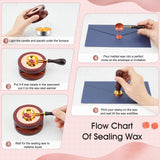 Aottom Wax Seal Kit, 48 Colors 1248 Pcs Sealing Beads with Melting Pot, Spoon, Tea Light Candles, Wax Seal Stamp Kit for Wedding Invitation, Gifts, Envelope, Letter Stamp Sealing and DIY Craft Aottom
