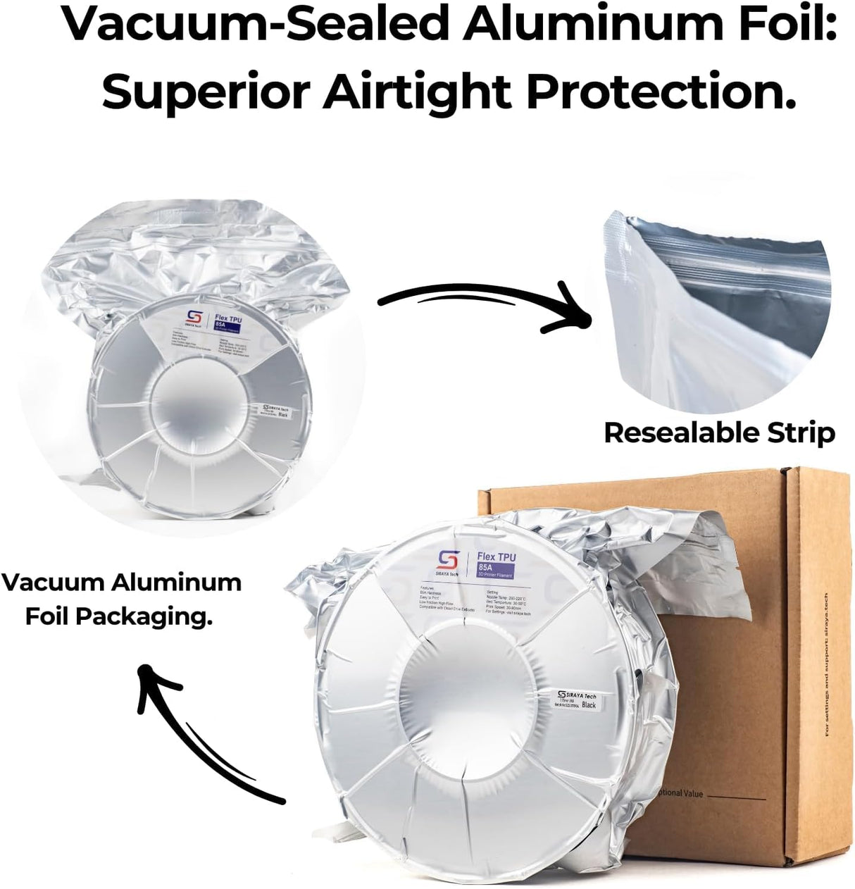 Siraya Tech Fibreheart ABS-GF Premium Glass Fiber 3D Printer Filament - 93°C Heat Resistance, High Durability, Precision Printing - for Automotive & Industrial Applications (1kg, Black) Siraya Tech