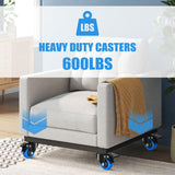 Humagineer 2 Inch Casters Wheel Set of 8, 1200 Lbs Heavy Duty Casters, Safety Swivel Casters with Brake, No Noise Top Plate Wheels for Furniture, Carts (Free Screws and 1 Screwdriver) Humagineer