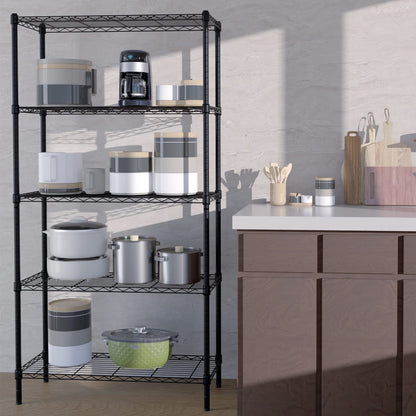 WORKPRO 5-Tier Wire Shelving Unit, 36”W x 14”D x 72”H Metal Storage Shelves Rack, Heavy Duty Utility Shelving, 1750 LBS Load Capacity (Total), Kitchen, Living Room, Basement, Garage