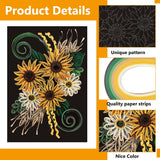 WEBEEDY Paper Quilling Kit DIY Sunflower Paper Filigree Kit with Quilling Strips Tool and Supplies Paper Quilling Set for Beginners Handmade Crafts Modern Room Wall Art Decor Gift,21×27.9cm/8.3×11" WEBEEDY