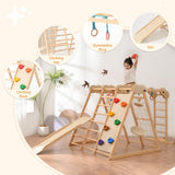 OLLIKIVI Indoor Playground Jungle Gym, Toddler Climbing Toys for Kids 1-6 Years, Indoor Toddler Gym Play Set with Slid, Climbing Wall, Ladder, Net, Bars, Swing, Ring OLLIKIVI