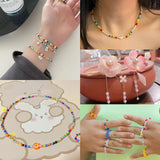 EuTengHao 57600pcs 2mm Glass Seed Beads Small Craft Beads for DIY Bracelet Necklaces Crafting Jewelry Making Supplies with Beading Needles Elastic Strings (144 Colors, 400Pcs Per Color) EuTengHao