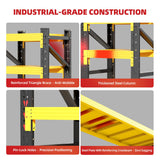 Welfiya 32" W Garage Shelving,4-Tier Heavy Duty Storage Shelves Unit with Adjustable Metal Shelf for Warehouse,Basement,Workshop,3000LBS,32" W x 20" D x 63" H,Black&Yellow Welfiya