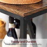 MAHANCRIS 55" Sofa Table, Industrial Console Table, 3-Tier Narrow Side Table with Open Shelves, Foyer Table for Entryway, Hallway, Kitchen, Living Room and Bedroom, Rustic Brown CTHR80401 MAHANCRIS