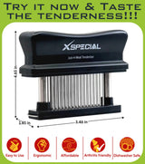 XSpecial Meat Tenderizer Tool 48 Blades Stainless Steel - Kitchen Cooking Gadgets Tools with Ultra Sharp Needle That Makes Steak & Chicken Tender - No More Hammer, Meat Pounder Or Mallet XSpecial